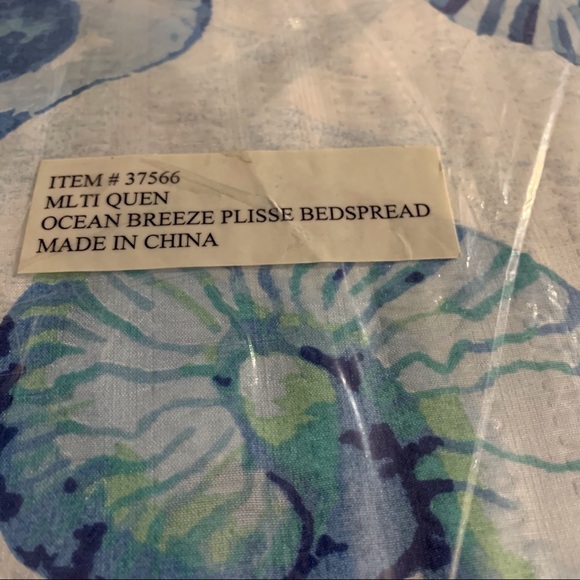 SLEEPWELL INC Bedding Ocean Breeze Plisse Queen Bedspread With Matching Shams Poshmark